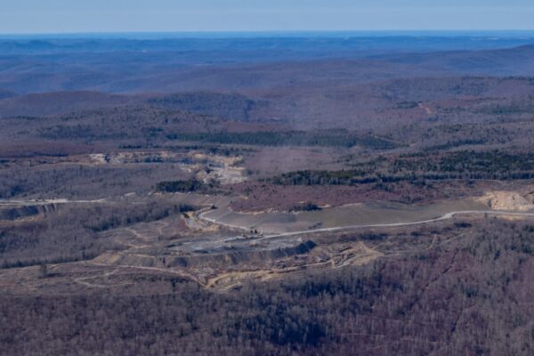 An aerial photo of the Rocky Run Surface Mine