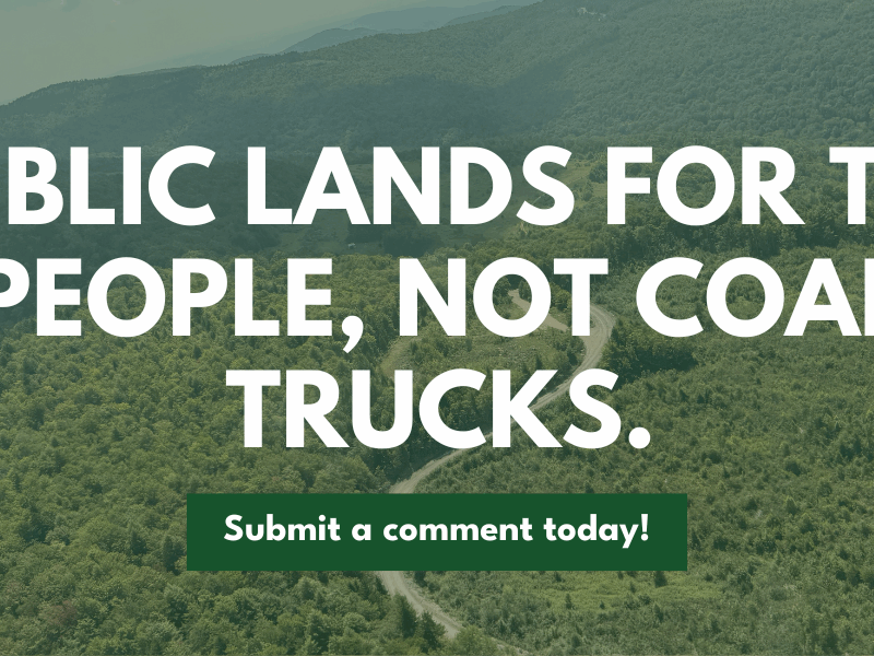 Public lands for the people, not coal trucks.