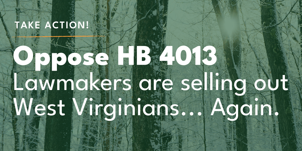 Take Action! Oppose HB 4013. Lawmakers are selling out West Virginians... Again.